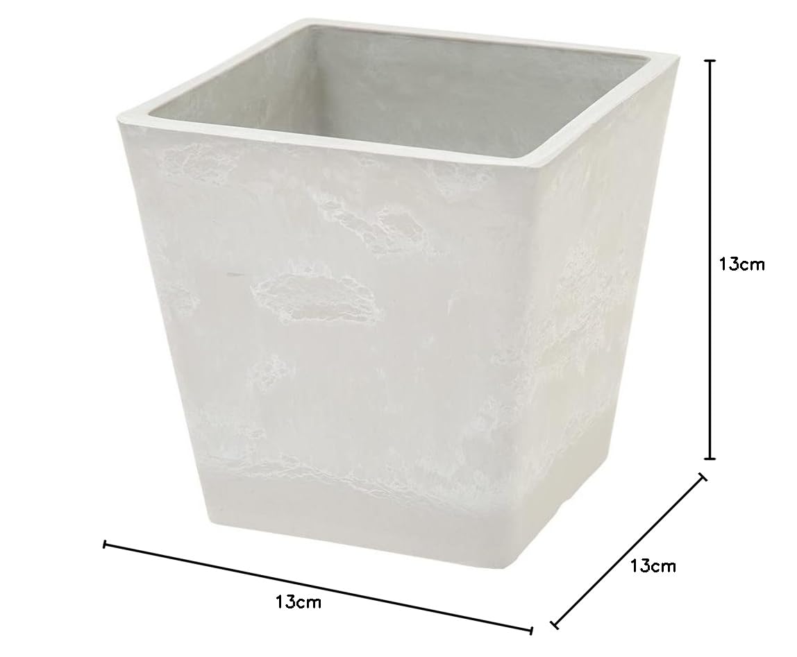 Amazon | リッチェル(Richell) ボタニー スクエアポット 12型 ホワイト